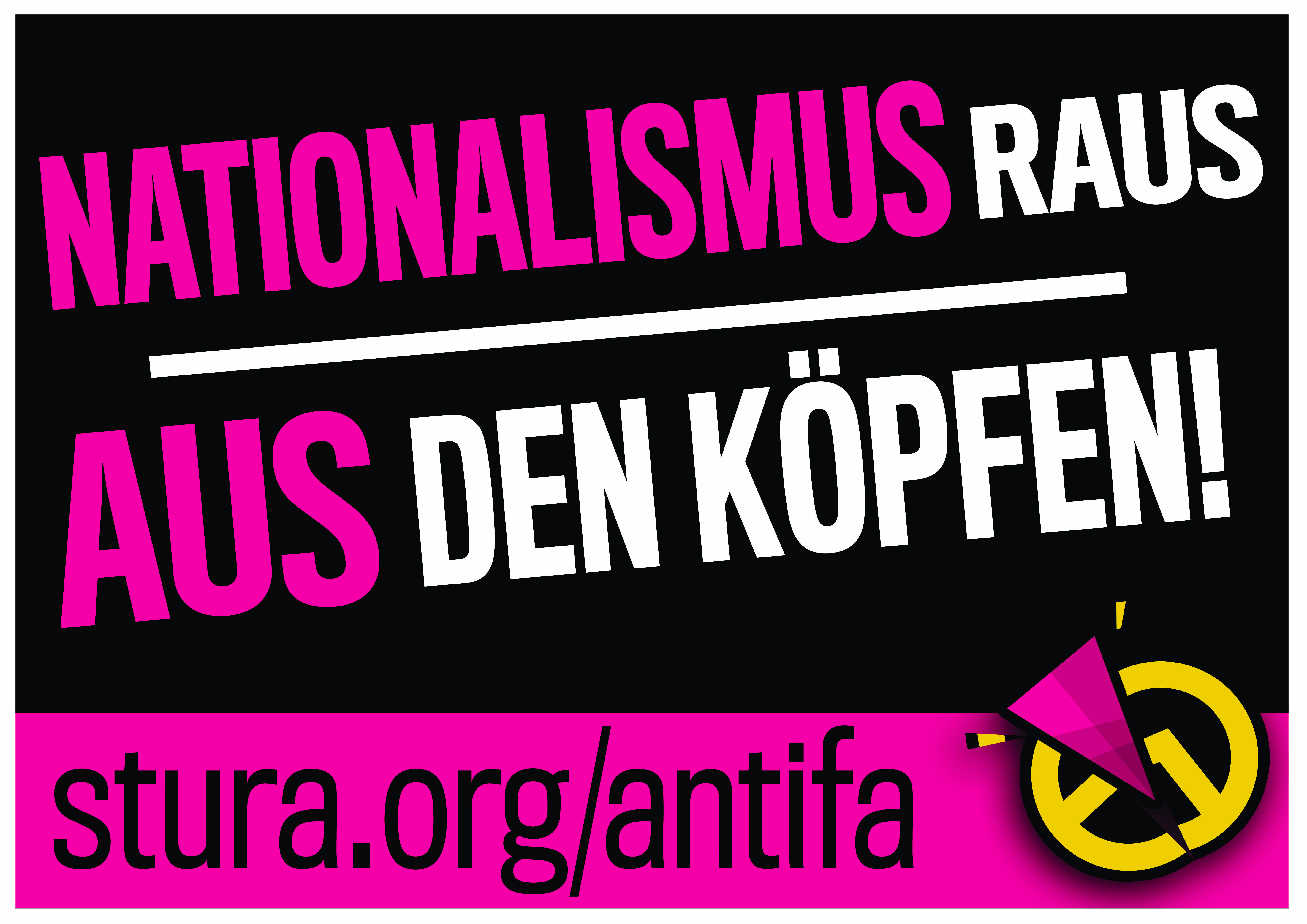 Nationalismus raus aus den Köpfen - Flyer/Plakat