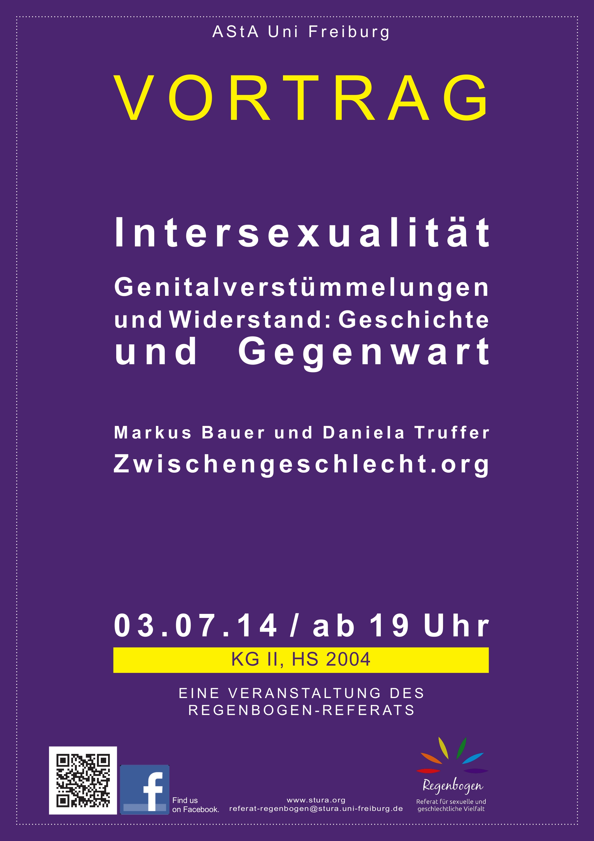 Plakat Vortrag Intersexualität