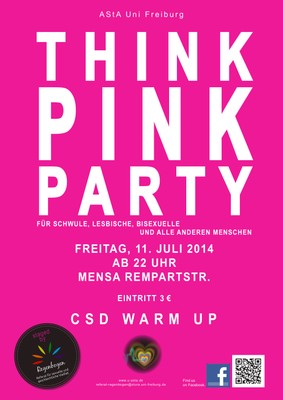Plakat Pink Party II SoSe 2014 