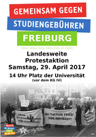 Aufruf: Gemeinsam gegen Studiengebühren! - Landesweite Proteste am 29. April! 