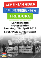 Aufruf: Gemeinsam gegen Studiengebühren! - Landesweite Proteste am 29. April!